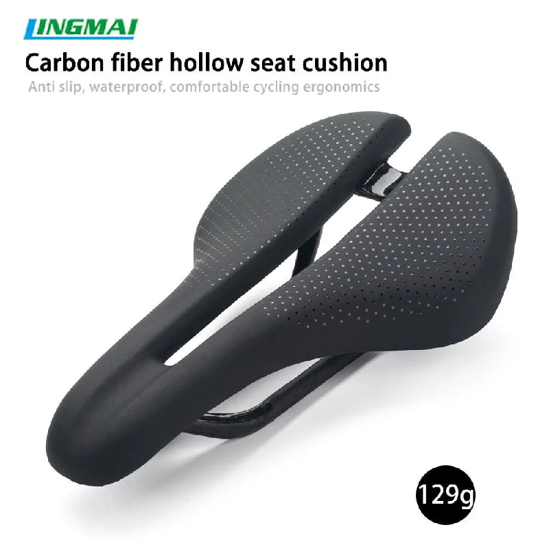 bicycle cleaner comfort-LINGMAI MTB/Road Bicycle Carbon Fiber Ultralight Saddle Bike Saddle Carbon Fiber Riding Seat Cushion