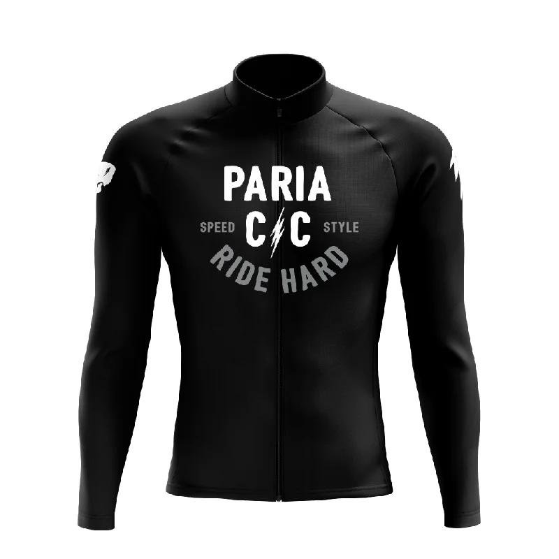 bicycle paint efficiency-RIDE HARD Skull Long Sleeve Winter Jersey