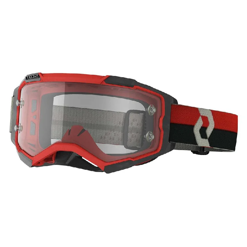 bicycle chain responsiveness-SCOTT 2021 FURY GOGGLE - RED/BLACK (CLEAR)