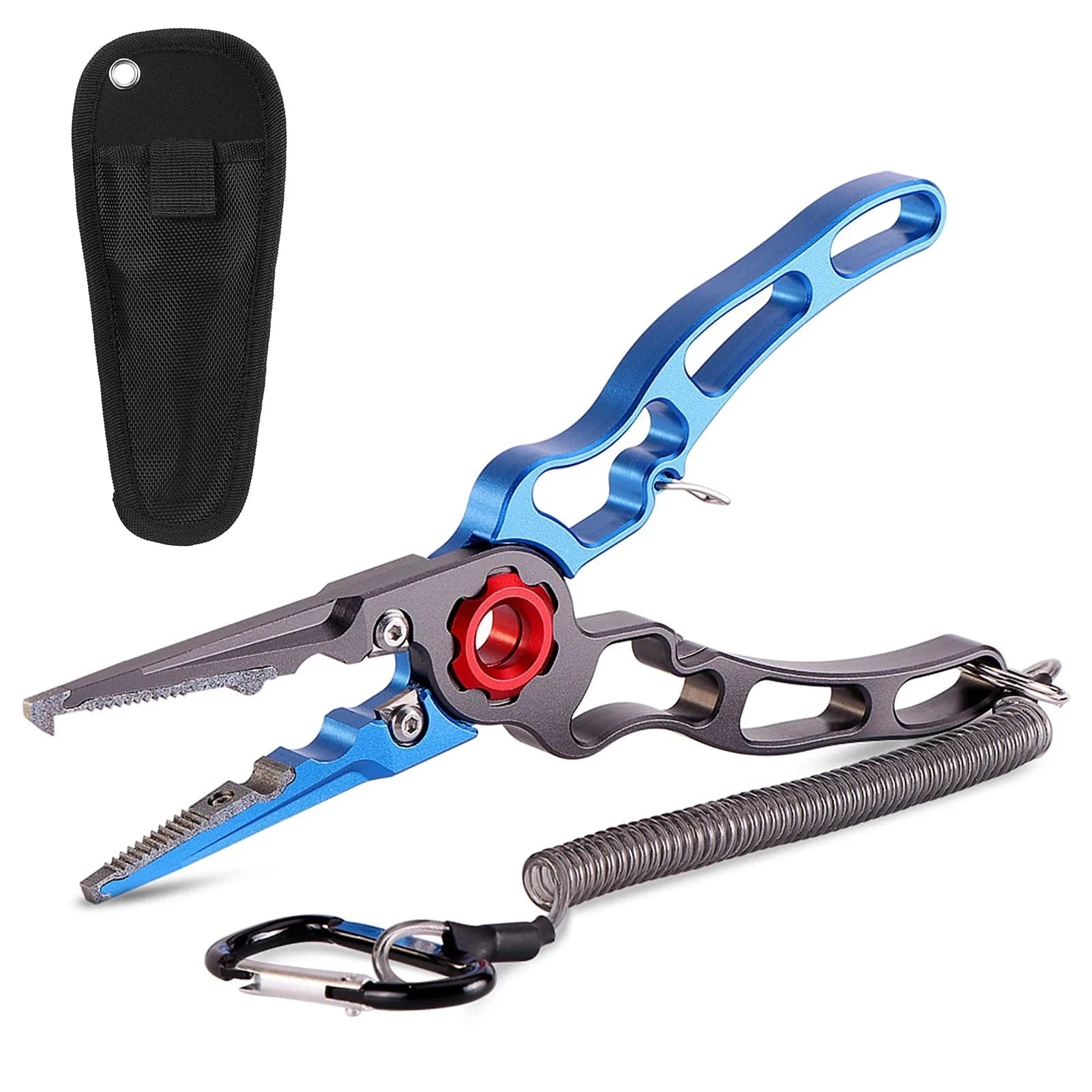 bicycle tire toughness-Aluminium Fishing Pliers Hook Remover Pliers Fish Holder Split Ring Tool Clip Clamp Line Cutters with Lanyard All for Fishing