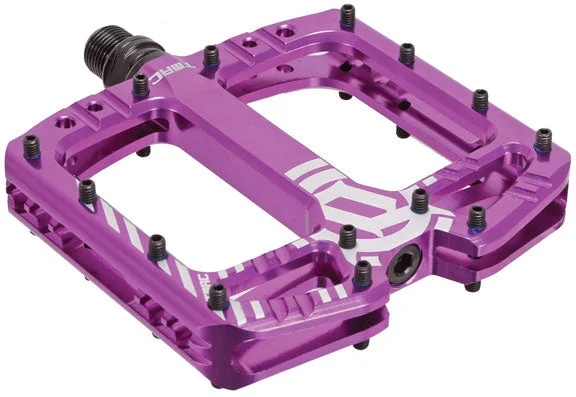 bicycle stem adaptability-Deity TMAC Pedals Purple Ano