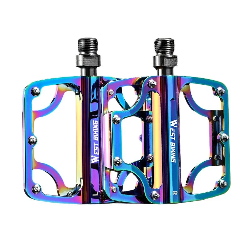 Bicycle Pedals 3 Bearings CNC Ultralight MTB Road Bike Part Colorful Anti-slip Flat BMX Pedals Cycling Accessories