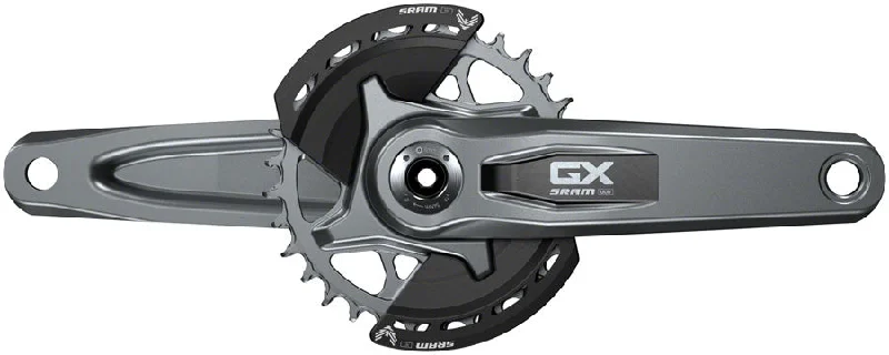 bicycle handlebar responsiveness-SRAM GX Eagle T-Type Wide Crankset - 175mm 12-Speed 32t Chainring Direct Mount 2-Guards DUB Spindle Interface Dark Polar