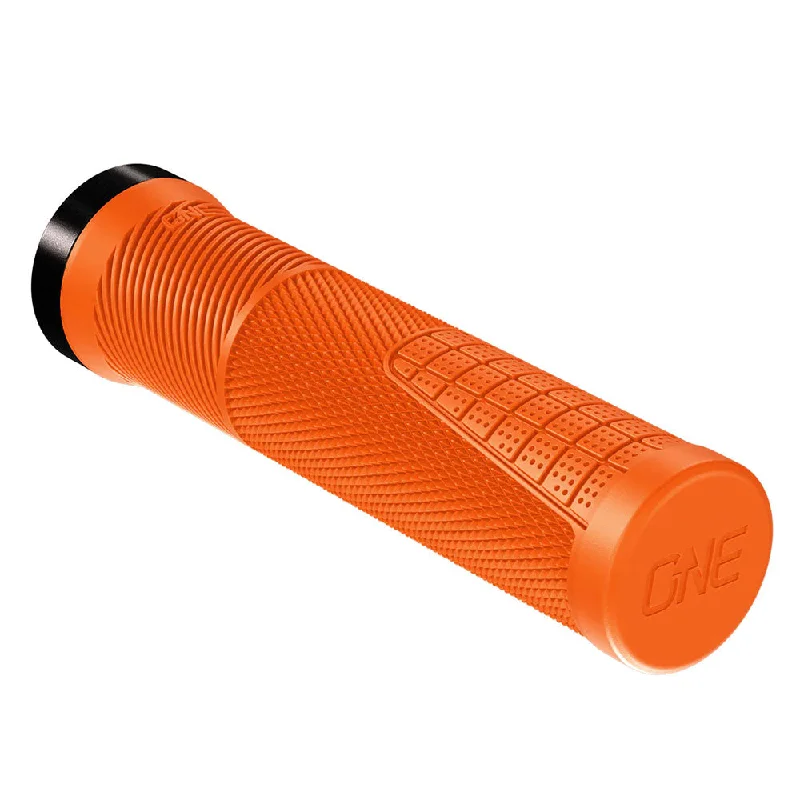 bicycle shoe reliability-OneUp Components Thin Lock-On Grips Orange