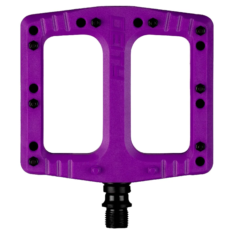 bicycle chain adaptability-Deity Deftrap Pedals Purple