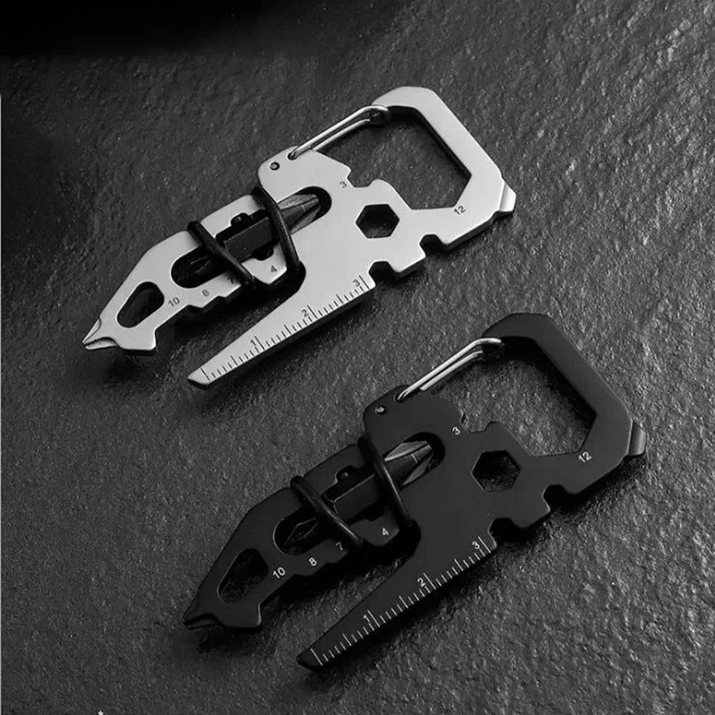 bicycle cleat responsiveness-Stainless Steel Outdoor Tools Carabiner Clip Bottle Opener Keychain Ring Multifunction Card Tool Camping Climbing Accessories