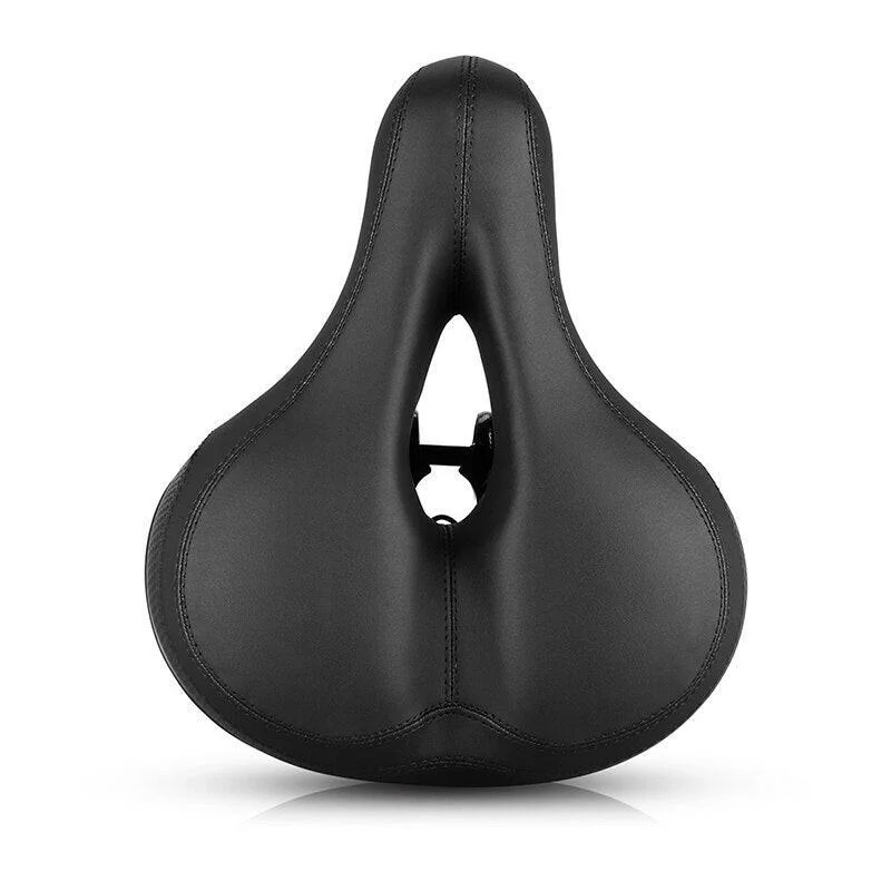 bicycle brake performance-Hollow Breathable Bicycle Saddle Men Women MTB Road Bike Saddle Shock Absorbing Comfortable Big Butt Bike Seat Safety Warning