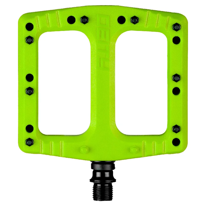 bicycle frame versatility-Deity Deftrap Pedals Green