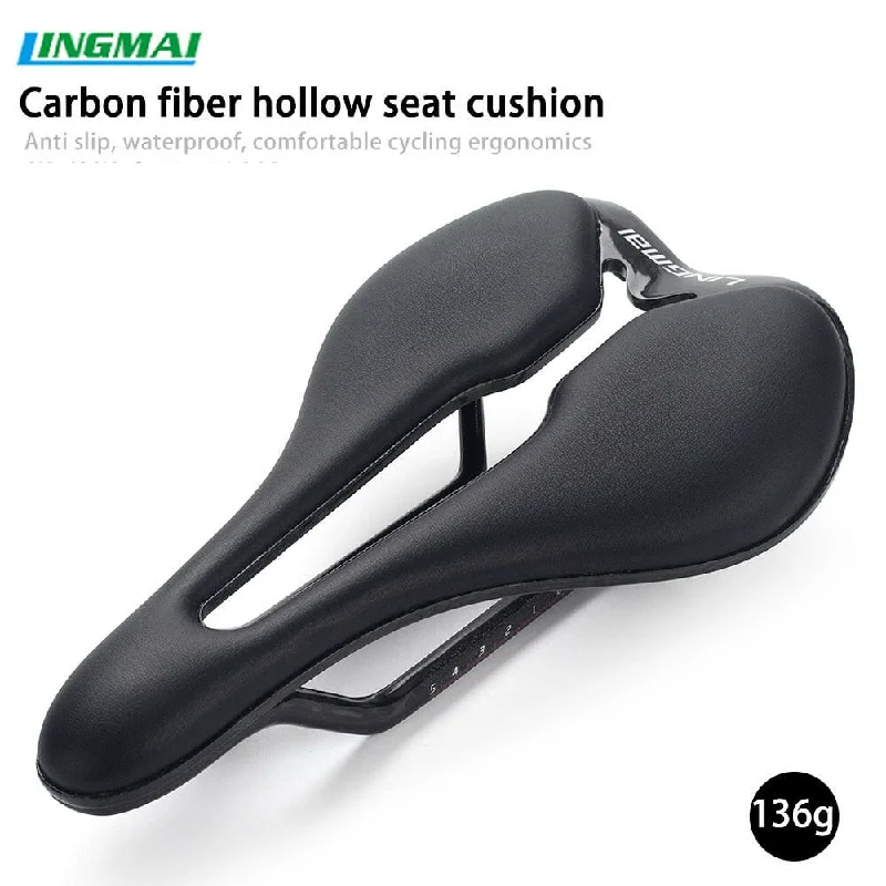 bicycle brake aerodynamics-Bicycle Carbon Saddle Full Carbon Fiber Racing Bike Road Bike Front Saddle Bike Spare Parts155mm Lightweight Seat Cushion Power