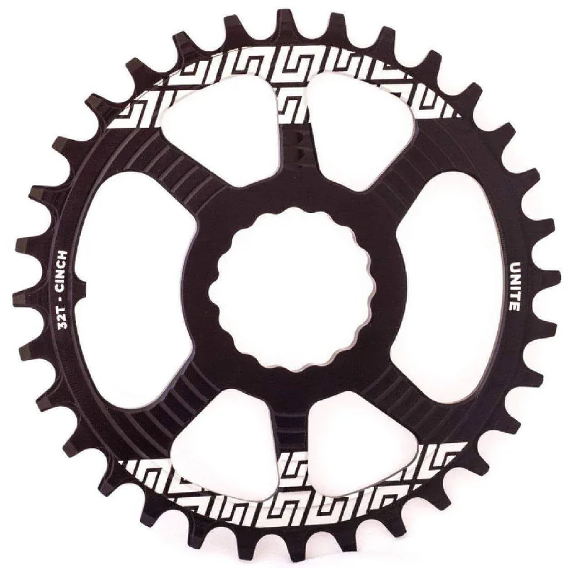 bicycle tire ergonomics-Unite Raceface Cinch Direct Mount Grip Chainring - Black