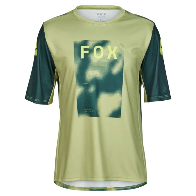 bicycle pedal weight-Fox Racing Ranger Short Sleeve MTB Jersey - Taunt - Youth - Pale Green