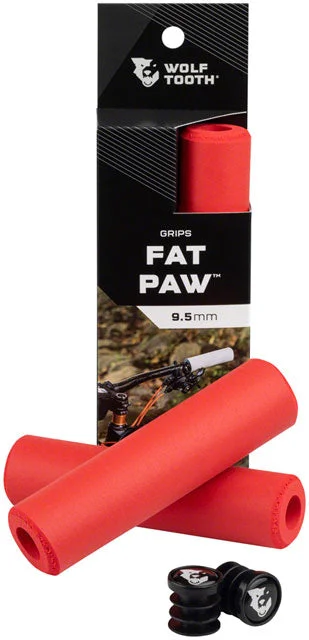 bicycle paint comfort-Wolf Tooth Fat Paw Grips - Red