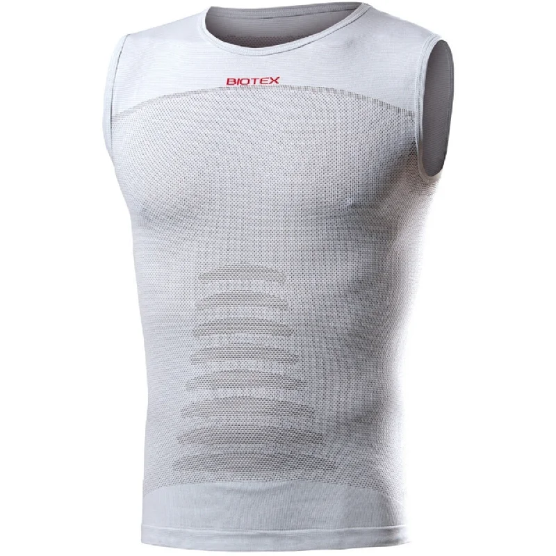 bicycle rotor smoothness-Maglia intima senza maniche Biotex + Carbon - Bianco