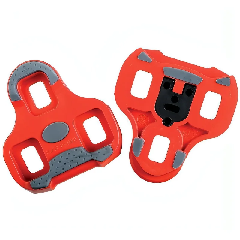 bicycle lever efficiency-Look Keo Grip 9 Degree Float Cleat - Red