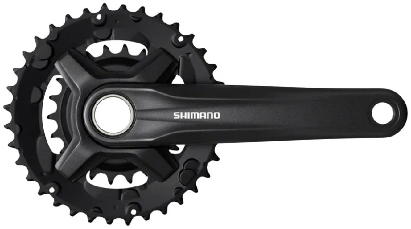 bicycle lever performance-Shimano FC-MT210-2 Crankset - 175mm 9-Speed 46/30t 48.8mm Chainline Riveted BLK