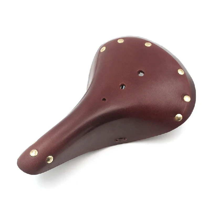 bicycle brake adaptability-Soft Retro Bicycle Saddles Cushion Men Women Handmade Brown Wide Leather Bike Seat for Vintage City Cycling Bicycle Saddle Parts