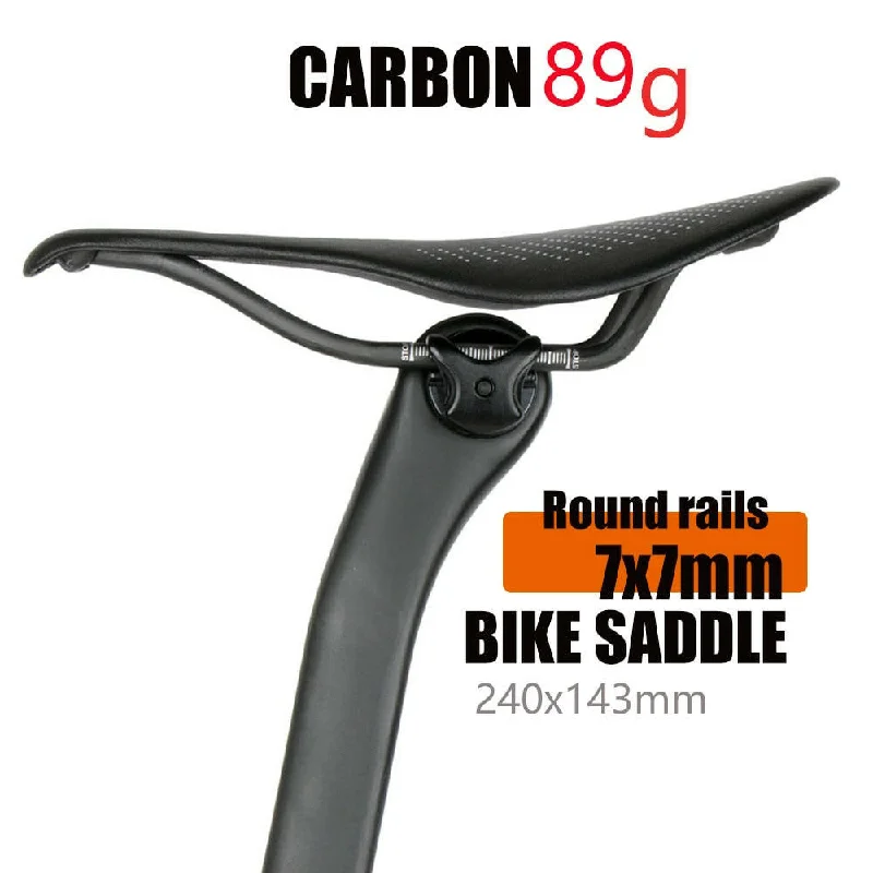 bicycle lever adaptability-New 89g EVA Carbon Bike Saddle Comfortable Ultra-Light Saddle MTB Saddle 7x7mm Racing Bicycle Bicycle installation 240*143MM