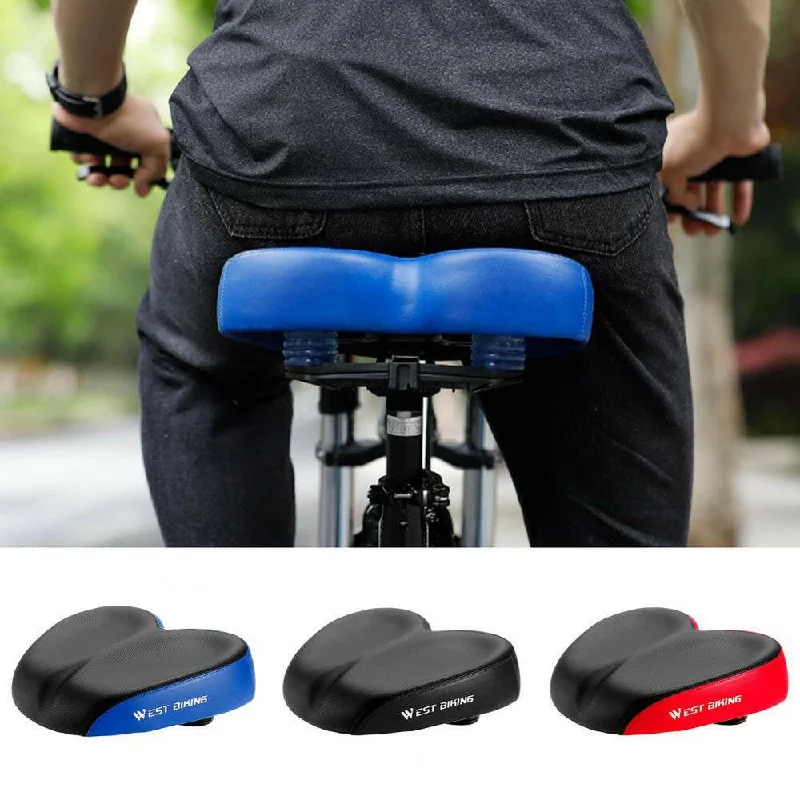 bicycle saddle ergonomics-No Nose Bicycle Saddle Ergonomic Widen Thicken Folding Electric MTB BMX Road Bike Seat Long Distance Cycling Cushion