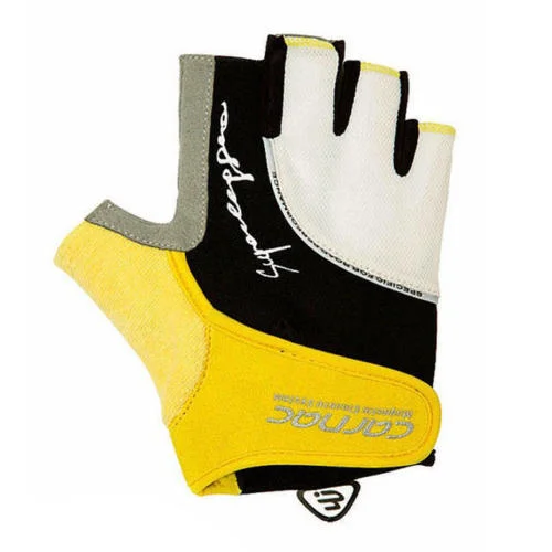 bicycle brake aerodynamics-Yellow Carnac Superleggero Summer Road Racing - Cycling Gloves