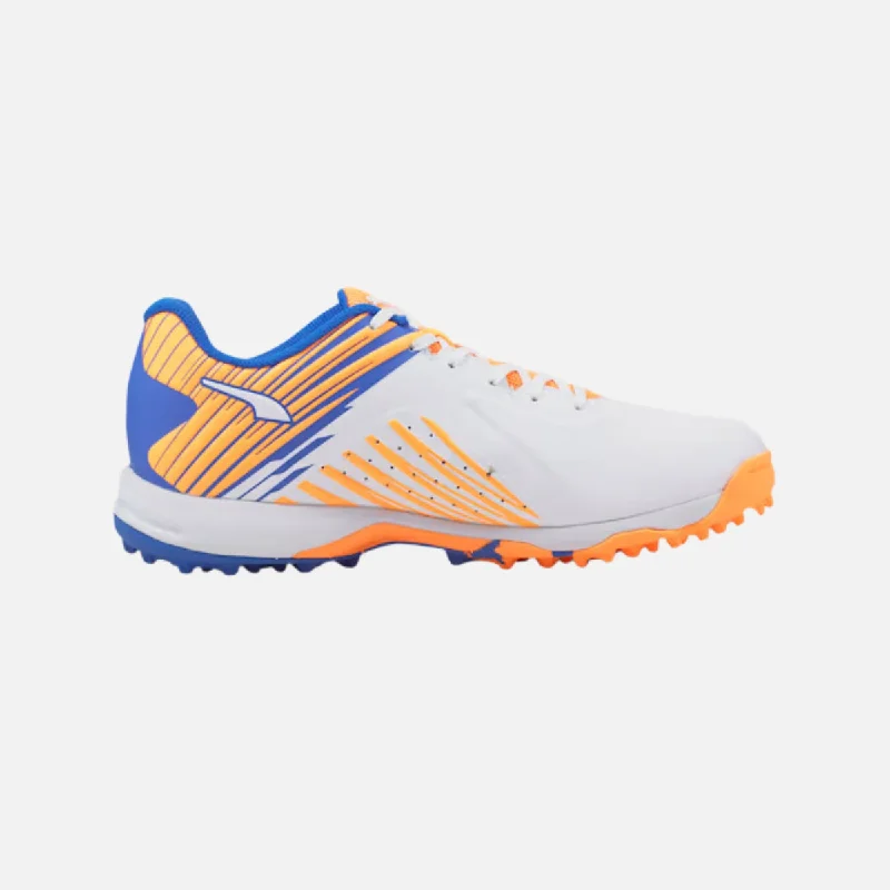 bicycle pedal responsiveness-PUMA 22 FH Rubber Unisex Cricket Shoes - White/Bluemazing/Neon Citrus