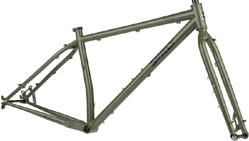 bicycle sidewall versatility-Surly Krampus Frameset - 29" Steel British Racing Green Small