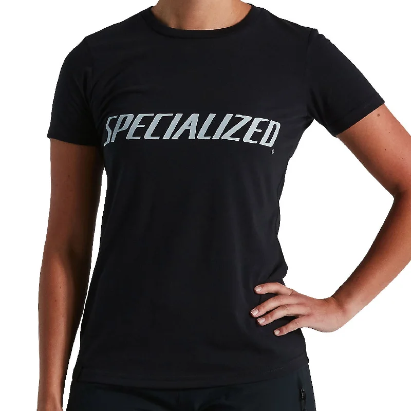 bicycle handlebar adaptability-T-Shirt donna Specialized Wordmark - Nero