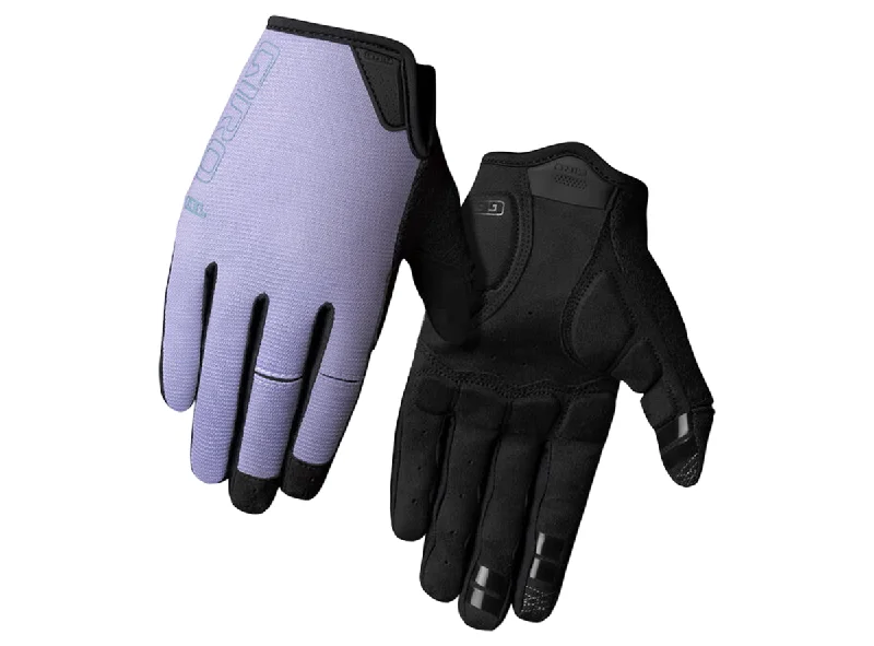 bicycle cleat responsiveness-Giro LA DND Gel MTB Glove - Womens - Light Lilac-Light Mineral