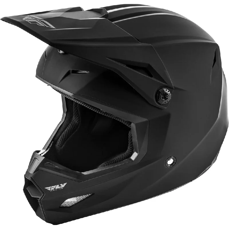 bicycle tool precision-FLY 2024 KINETIC SOLID YOUTH HELMET - MATT BLACK