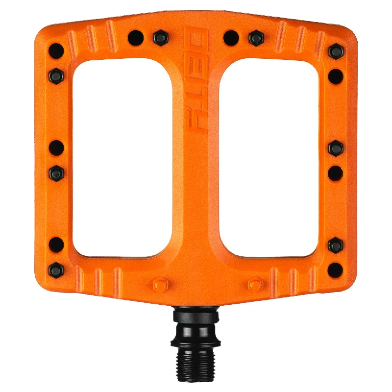 bicycle rust versatility-Deity Deftrap Pedals Orange