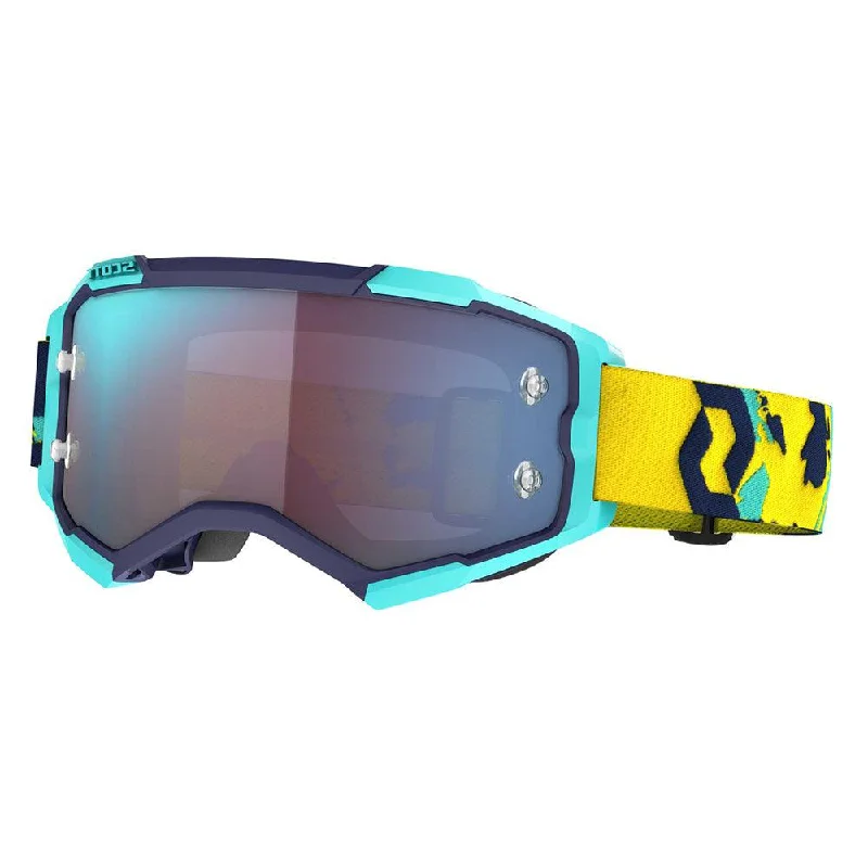 bicycle sidewall resilience-SCOTT 2021 FURY GOGGLE - BLUE/ORANGE (BLUE CHROME)