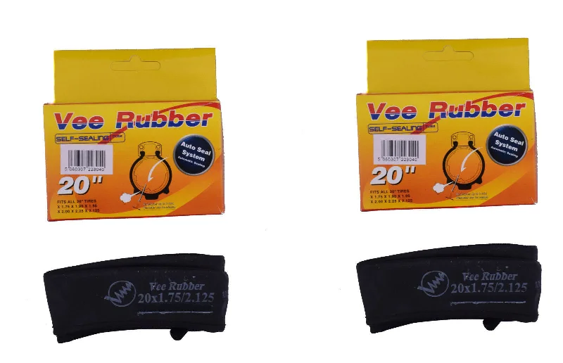 bicycle pedal efficiency-PAIR (2) SELF-SEALING INNER TUBES 20 x1.75- 20 x 2.125 CAR VALVE BMX,FOLDER,KIDS