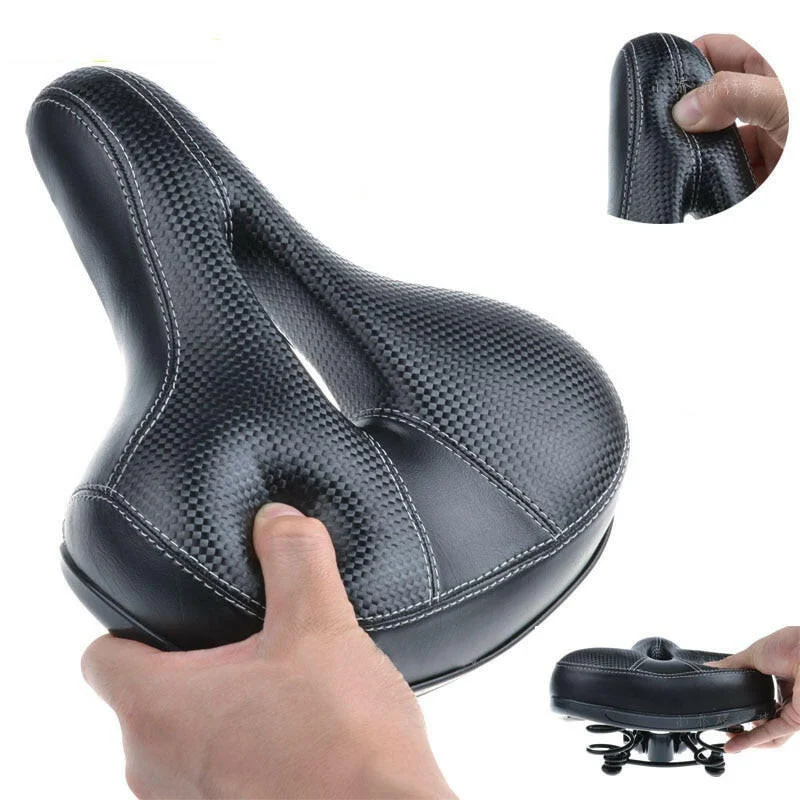 bicycle sidewall handling-Bicycle Saddle Cycling Seat Pad Scooter Seat Large Size Wide Comfortble MTB Bike Seat Bicycle Parts with Seatposts Clamps