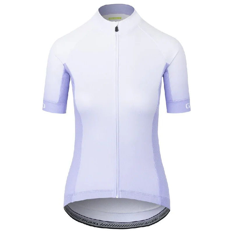 bicycle lever weight-Giro Chrono Sport Short Sleeve Road Jersey - Womens - Lilac-White Fade