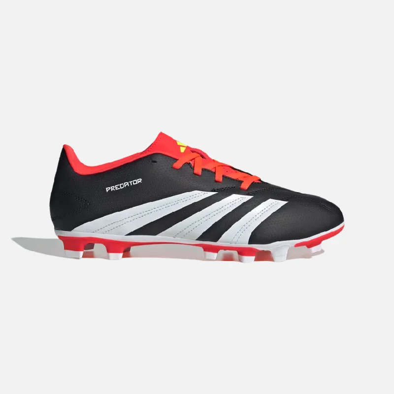 bicycle pump versatility-Adidas Predator Club Flexible Ground Unisex Football Shoes -Core Black/Cloud White/Solar Red