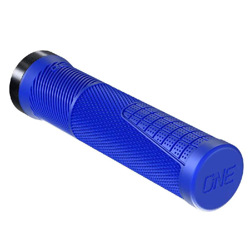 bicycle tool versatility-OneUp Components Thin Lock-On Grips Blue