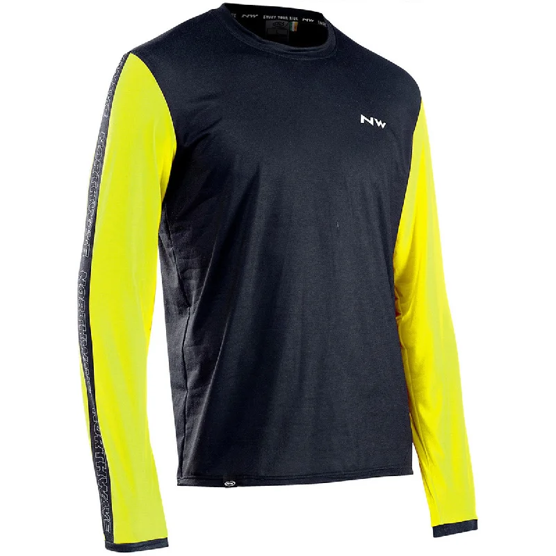 bicycle valve durability-Maglia maniche lunghe Northwave XTrail - Nero lime