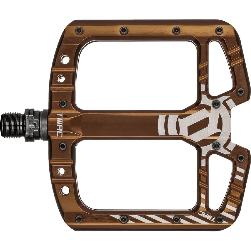 bicycle cleat adaptability-Deity TMAC Pedals Bronze