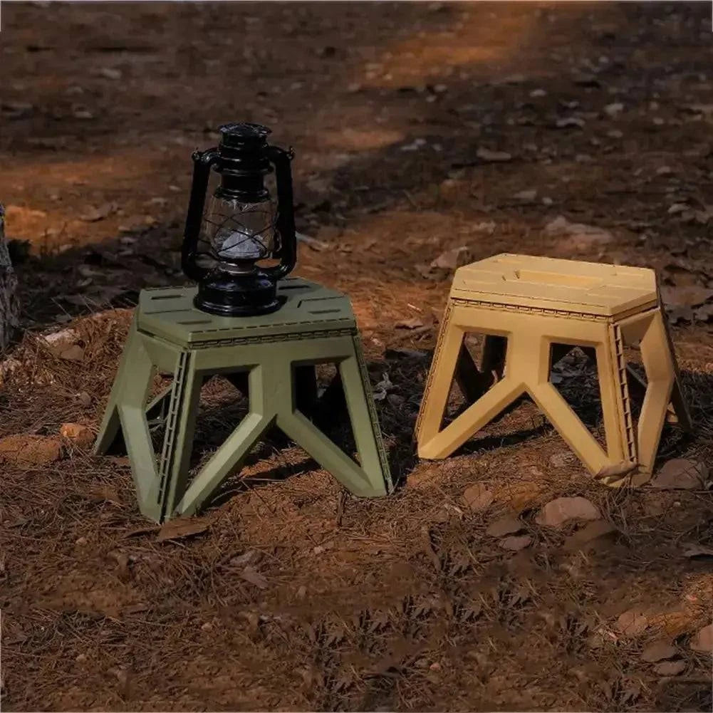 bicycle rust resilience-Outdoor Portable Folding Stool Camping Portable Plastic Stool High Load-bearing Handle Mazza Camping Stool