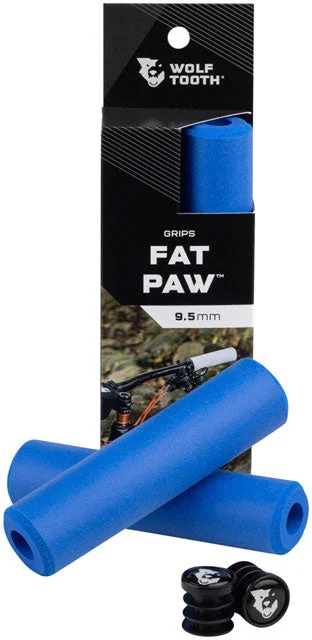 bicycle valve comfort-Wolf Tooth Fat Paw Grips - Blue