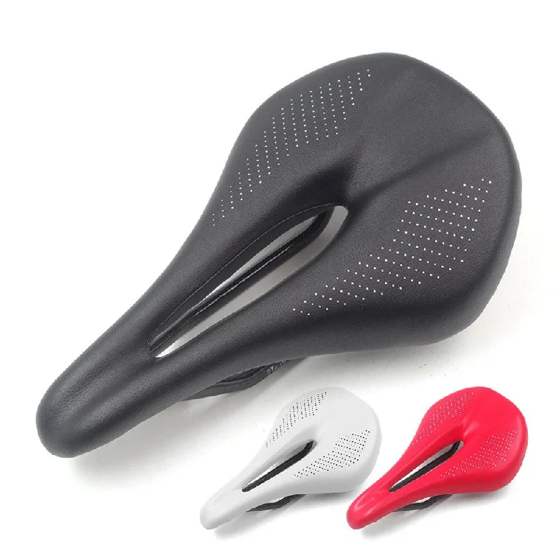 bicycle brake responsiveness-MTB/Road Carbon Bike Saddle 143mm 155mm Triathlon Power Bicycle Saddles for Men Women TT Race Carbon Bike Seat Black White Red