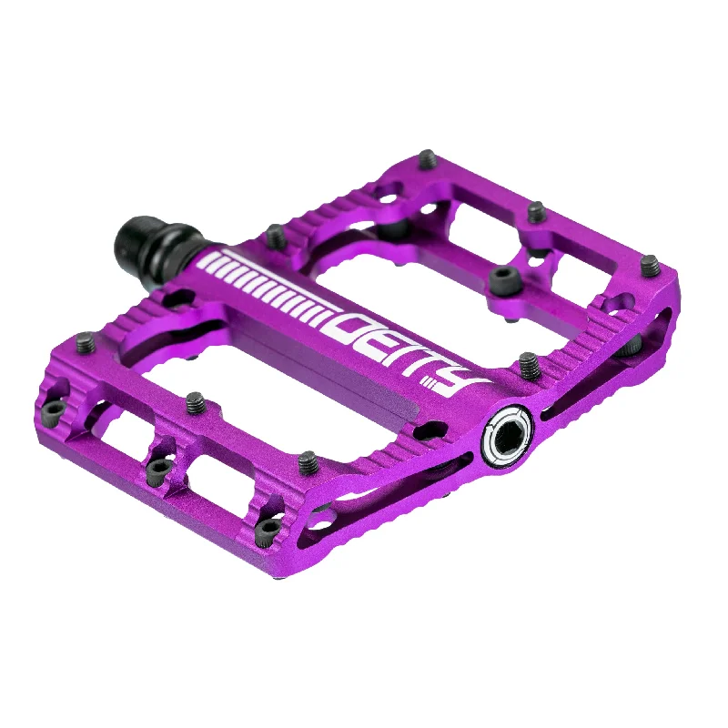 bicycle stand stability-Deity Black Kat Pedals Purple