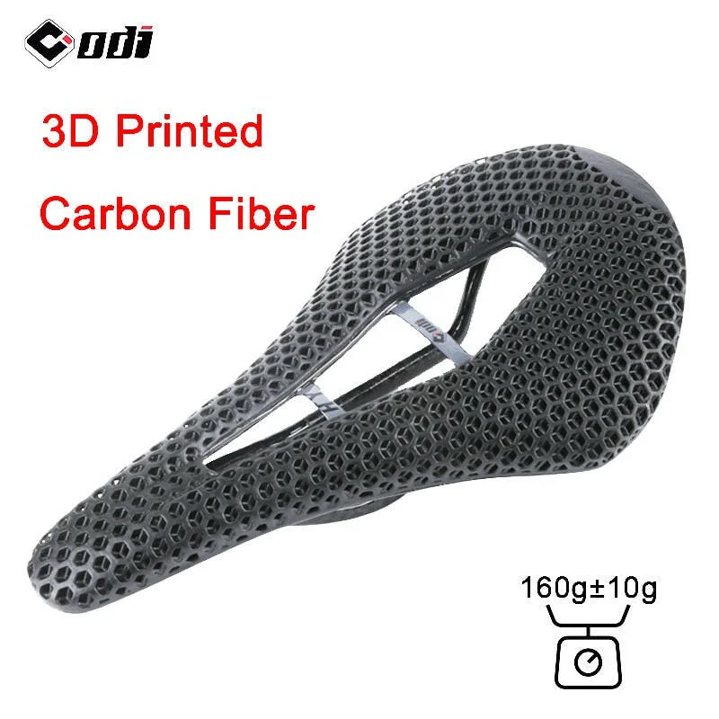 bicycle brake reliability-ODI Carbon Fiber 3D Printed Bike Saddle 143mm Ultra Light and Breathable Mountain Bicycle Cushion Soft Seat for Road Bike/MTB