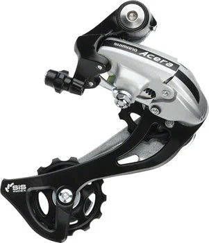 bicycle cleaner durability-Shimano Acera RD-M360-SGS Rear Derailleur - 7,8 Speed, Long Cage, Silver