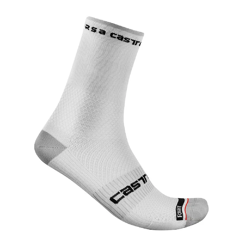 bicycle BMX comfort-Calze Castelli Rosso Corsa Pro 15 - Bianco