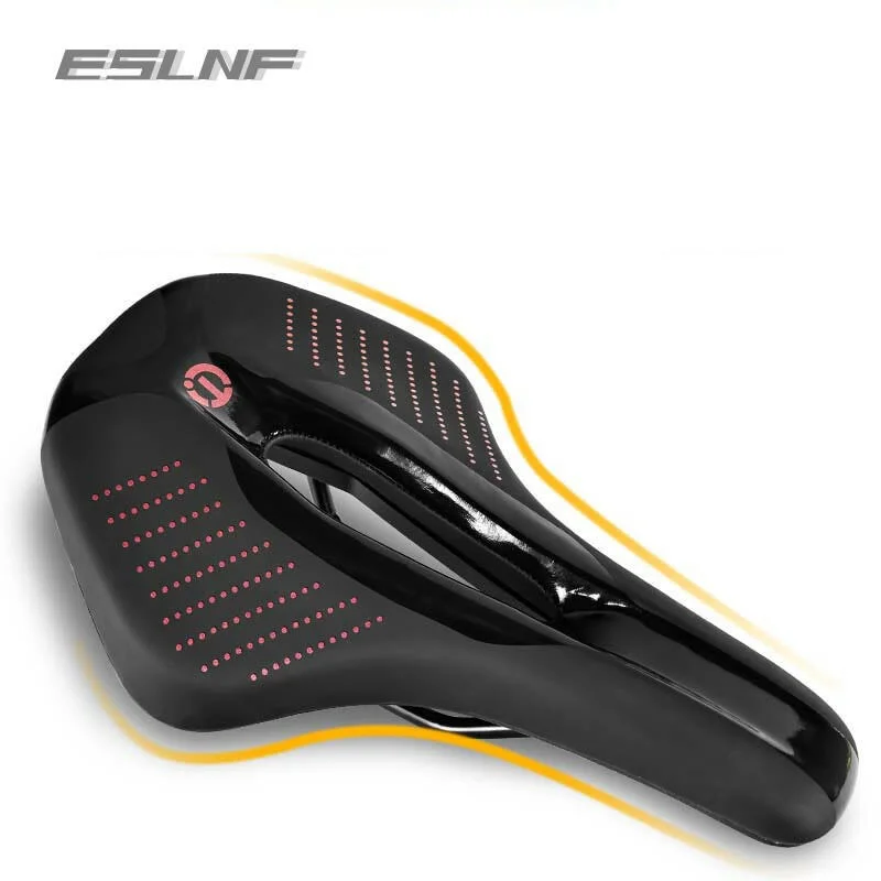 bicycle tire ergonomics-ESLNF Bike Saddle MTB Road Bicycle Seat Saddle Shockproof Seat Breathable Comfortable Cushion Racing Soft Cycling Accessories