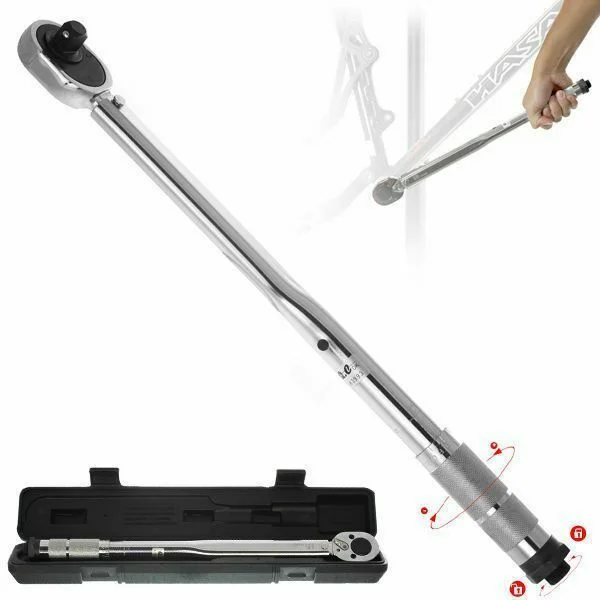 bicycle cleat reliability-1/2" 28-120Nm 1-Way Bicycle Bike Torque Wrench Repair Tool