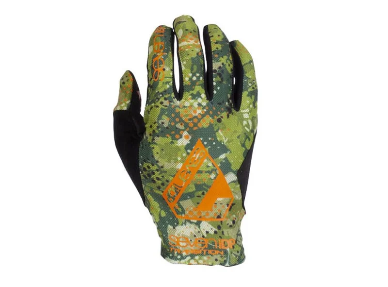 bicycle frame toughness-7 iDP Transition MTB Glove - Orange-Camo-Black