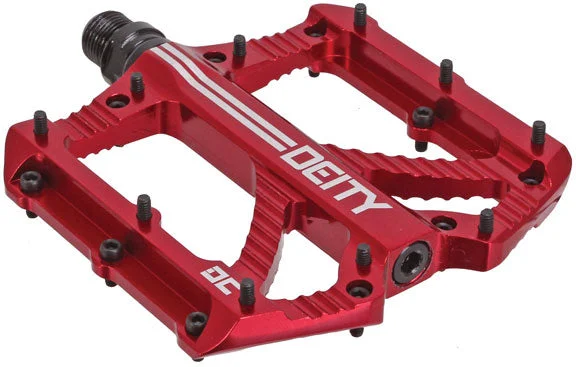 bicycle tire weight-Deity Bladerunner Pedals Red Ano