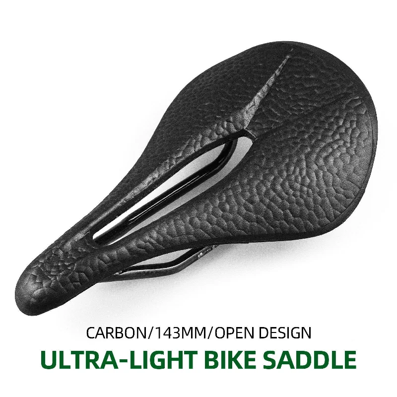 bicycle stem weight-106g Ultralight Full Carbon Saddle MTB Road Bike saddle Super Leather Cushions 143 For Men Women Triathlon TT Racing Seat Parts