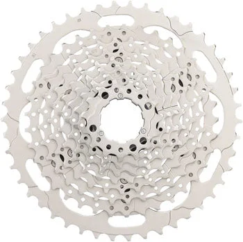 bicycle climbing comfort-Shimano Deore CS-M4100-10 Cassette - 10-Speed, 11-46t, Silver